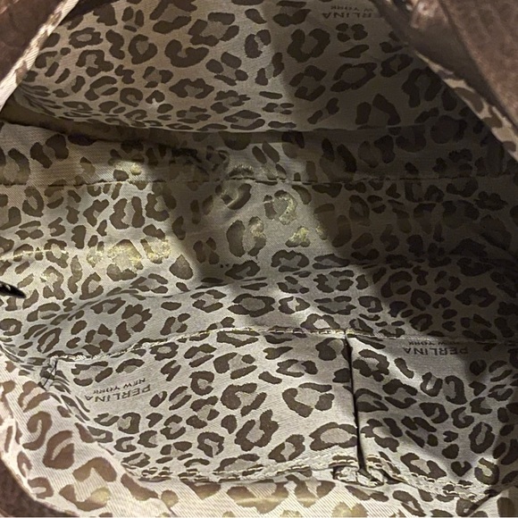 Perlina Baily Brown Leather Tote Purse - Picture 6 of 8